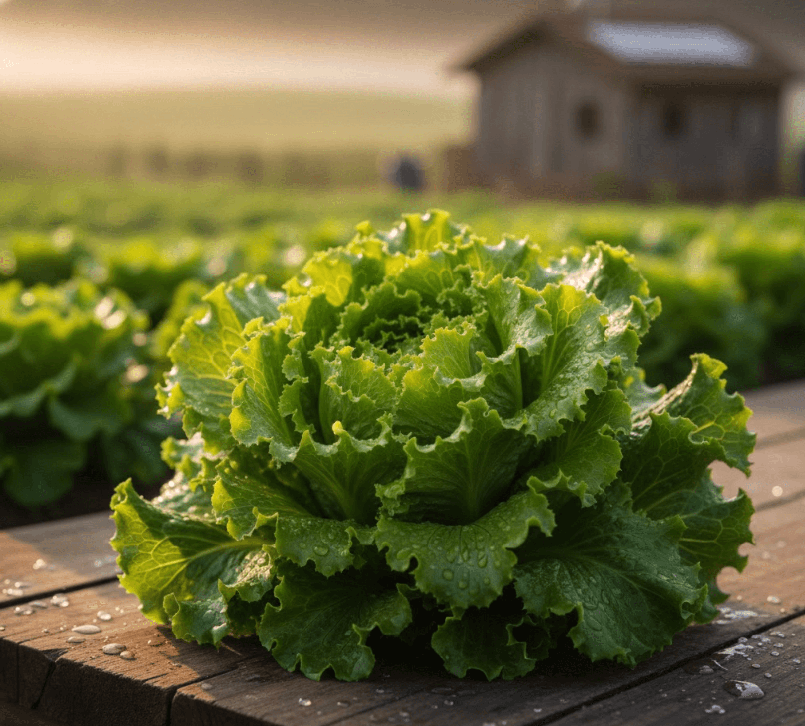 Alface fresca representando o produto do lote